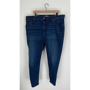 Madewell Womens Blue Denim Jeans Curvy High Rise Skinny Leg Medium Wash Size 36